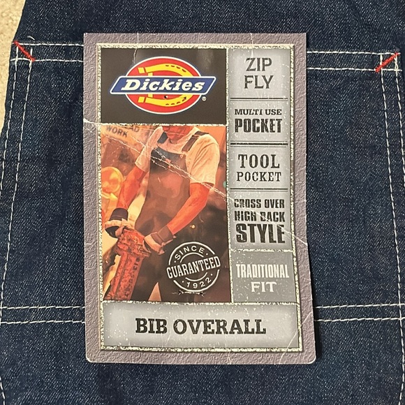 Dickies zip fly multi use pocket insulated bib overalls size 46 X 30 - Picture 10 of 12